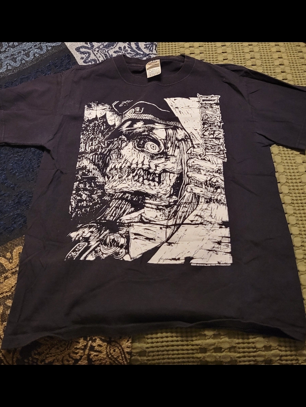 Dir EN Grey Withering to Death J-Rock Black T-Shirt with White Skull